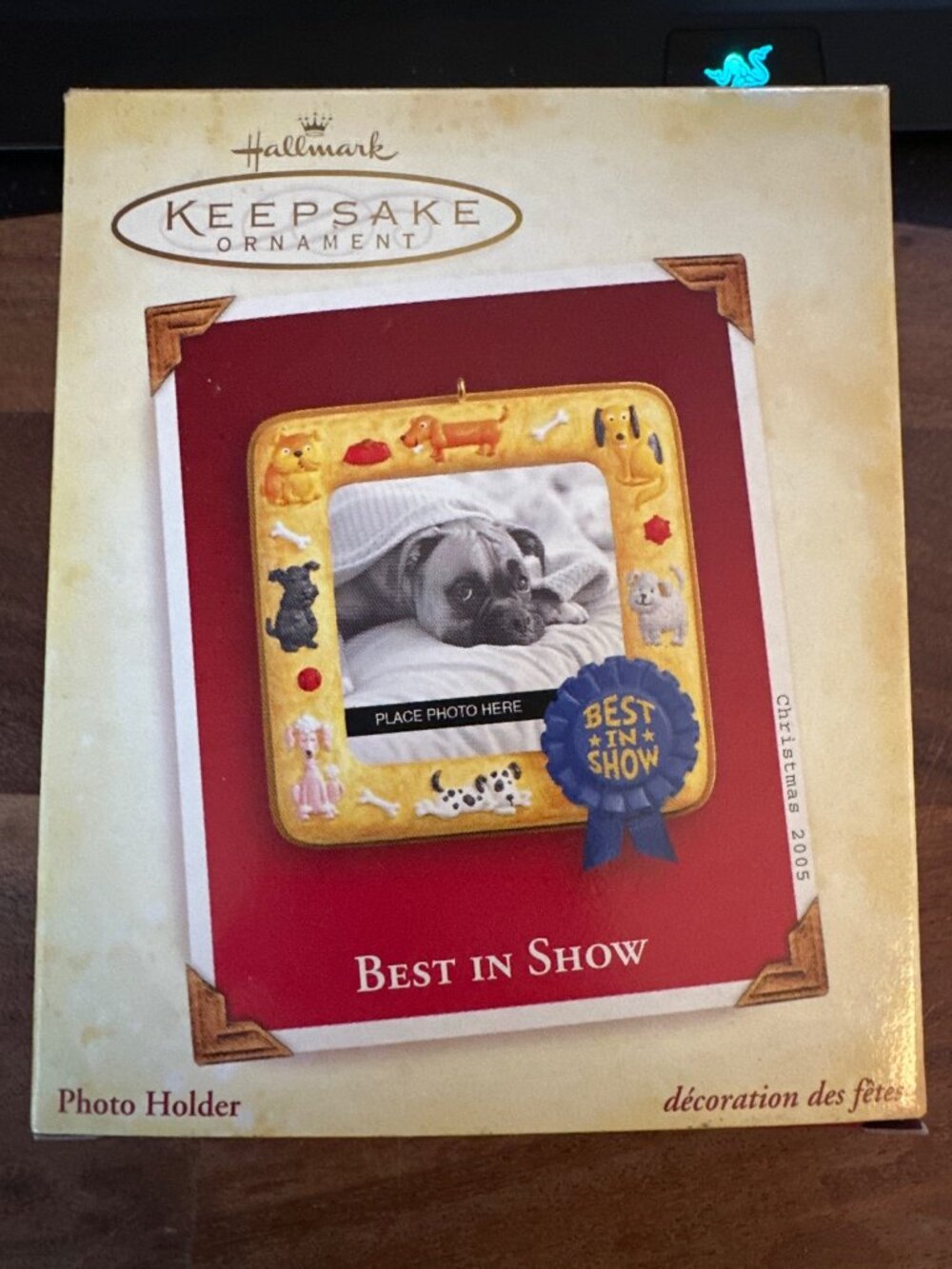 Hallmark Keepsake Best in Show Dog Photo Holder Ornament 2005 QXG4705